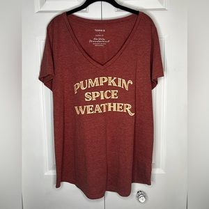 Torrid Pumpkin Spice Printed Tee